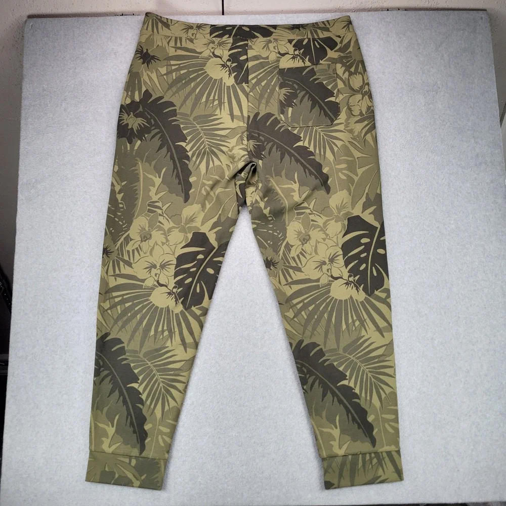 Polo Ralph Lauren Jogger Pants Mens 2XLT Green Tropical Floral Leaf Print NWT